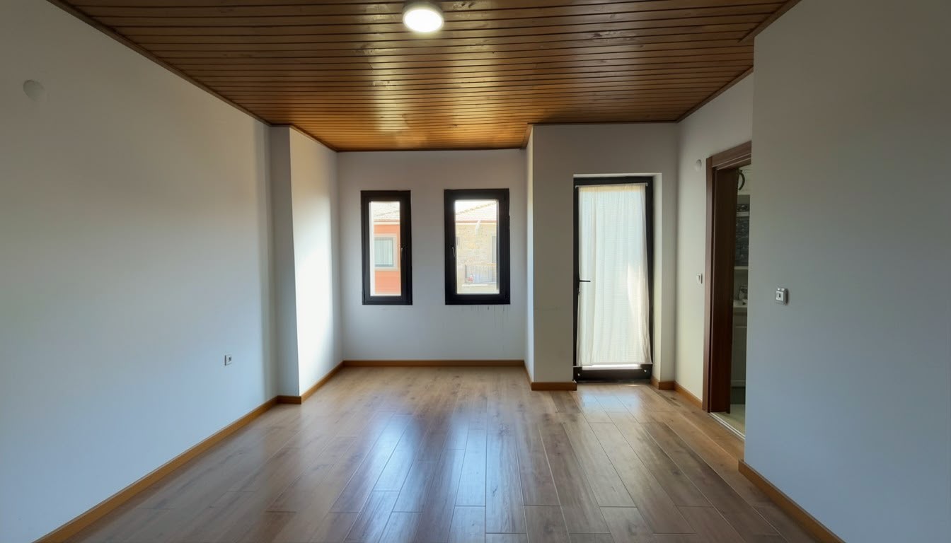 Bedroom after movable furniture was removed with CurbShot
