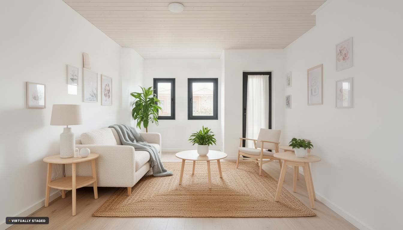 Room virtually furnished with CurbShot